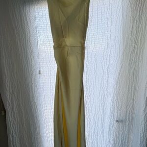 Elegant Yellow Evening Gown